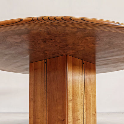 Tavolo tondo in radica mod. "Artona" Afra e Tobia Scarpa per Maxalto B&B Italia  (6/8 persone)