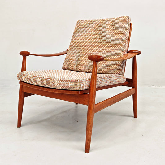 Poltrona sedia lounge danese modello "Spade" FD 133 Finn Juhl per France & Son anni 60