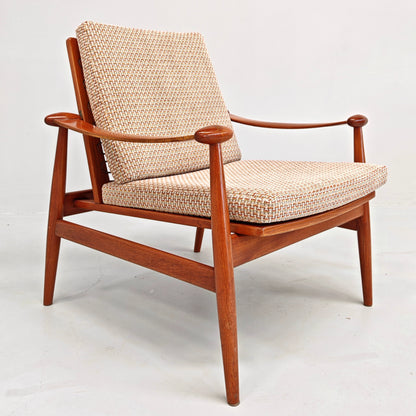 Fauteuil lounge danois modèle « Spade » FD 133 de Finn Juhl pour France & Son, années 60