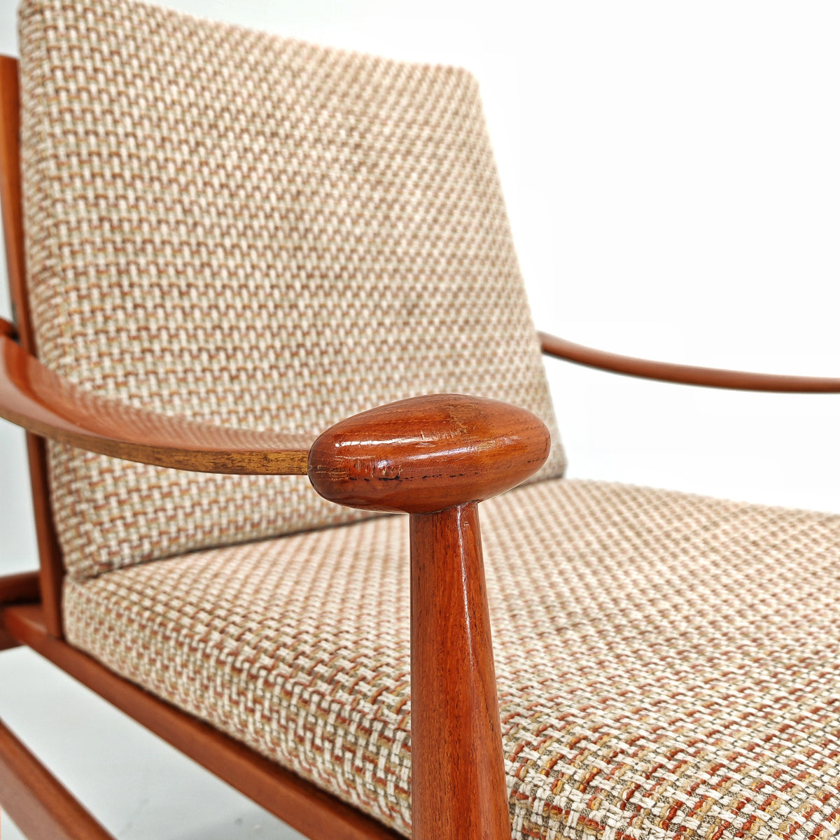 Fauteuil lounge danois modèle « Spade » FD 133 de Finn Juhl pour France & Son, années 60