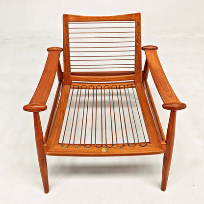 Fauteuil lounge danois modèle « Spade » FD 133 de Finn Juhl pour France & Son, années 60