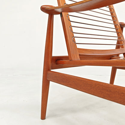 Fauteuil lounge danois modèle « Spade » FD 133 de Finn Juhl pour France & Son, années 60