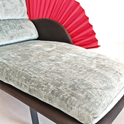 Chaise longue dormeuse verde e fucsia  "Miranda" Paolo Nava per Flexform anni 80