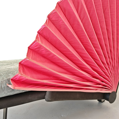 Chaise longue dormeuse verde e fucsia  "Miranda" Paolo Nava per Flexform anni 80