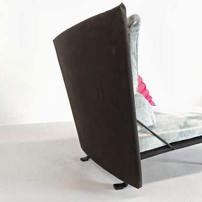 Chaise longue dormeuse verde e fucsia  "Miranda" Paolo Nava per Flexform anni 80