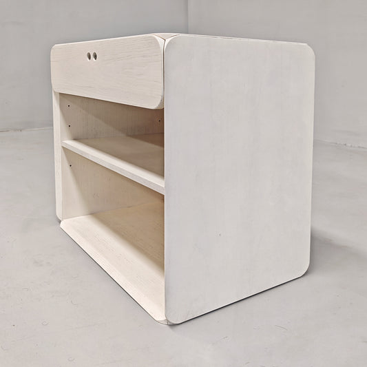 Comodino Samara Designer Derk Jan de Vries, produttore Maisa, anni '70.