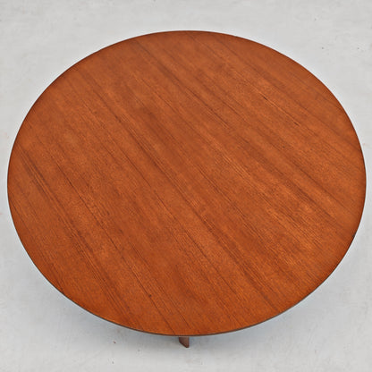 Table basse ronde en teck par E. Palutari pour Dassi, années 60