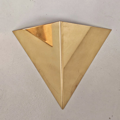 Appliques murales pyramide laiton vintage années 70