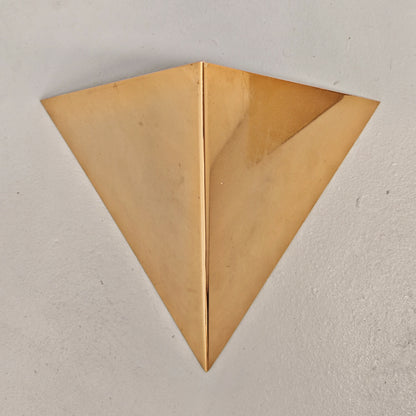 Appliques murales pyramide laiton vintage années 70