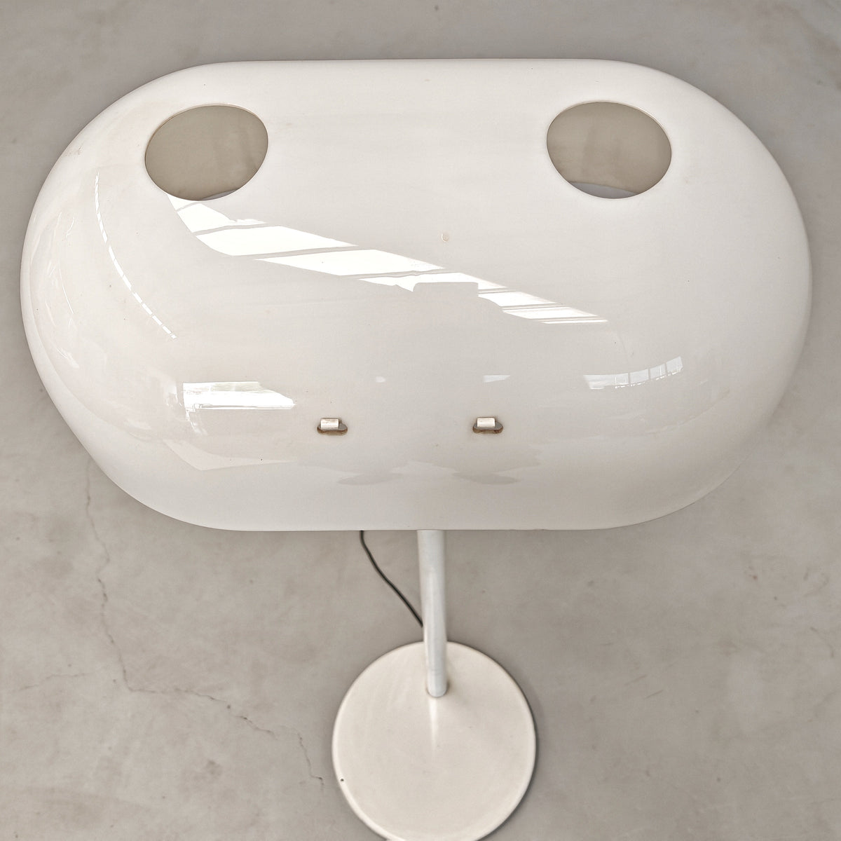 Lampada piantana bianca anni 70 space age