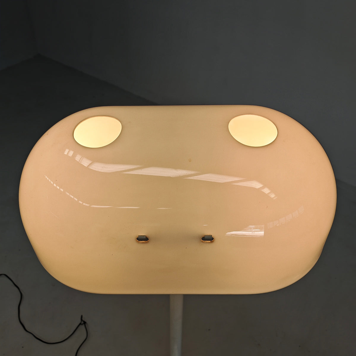 Lampada piantana bianca anni 70 space age