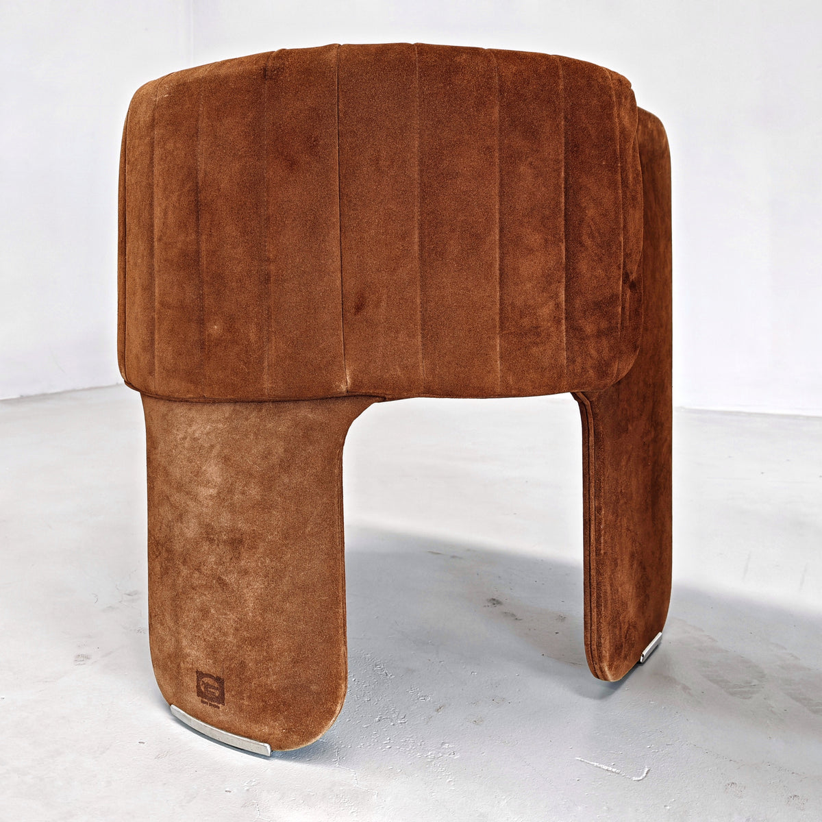 Fauteuils Dinette en daim de Luigi Massoni pour Poltrona Frau, années 70