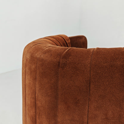 Fauteuils Dinette en daim de Luigi Massoni pour Poltrona Frau, années 70