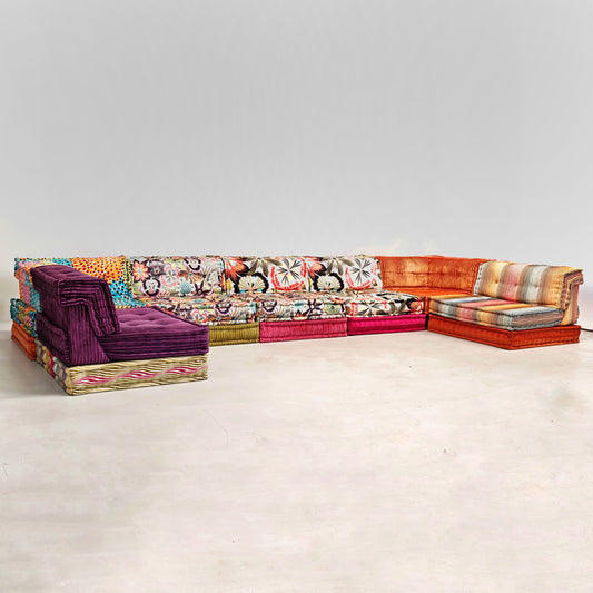 Divano modulare componibile Kenzo Missoni Mah Jong H. Hopfer per Roche Bobois 7 posti