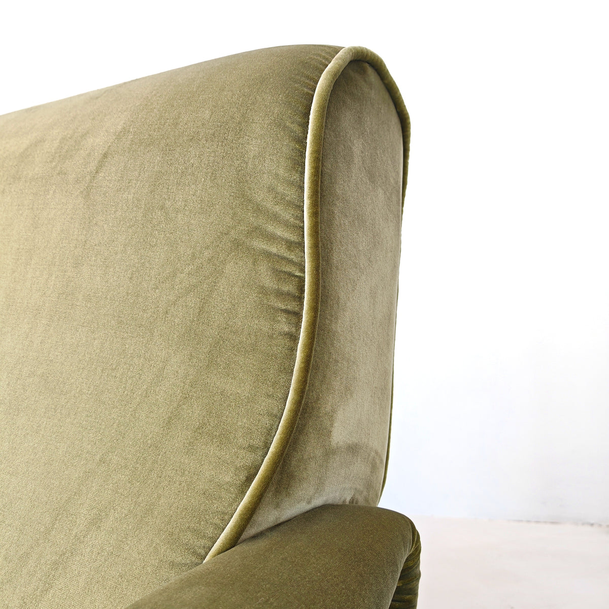 Poltrona in velluto verde mod. Lady, Marco Zanuso per Arflex 1950's