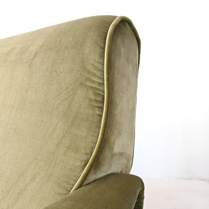 Poltrona in velluto verde mod. Lady, Marco Zanuso per Arflex 1950's