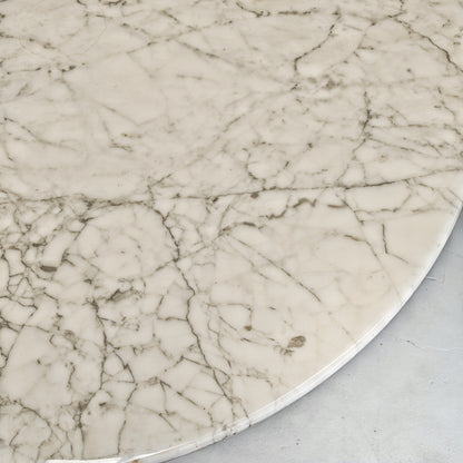 Tavolo Tondo Marmo Calacatta mod. M1, Angelo Mangiarotti per Tisettanta , 1969.