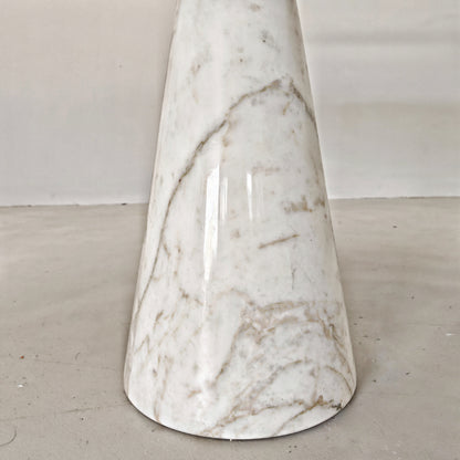 Tavolo Tondo Marmo Calacatta mod. M1, Angelo Mangiarotti per Tisettanta , 1969.