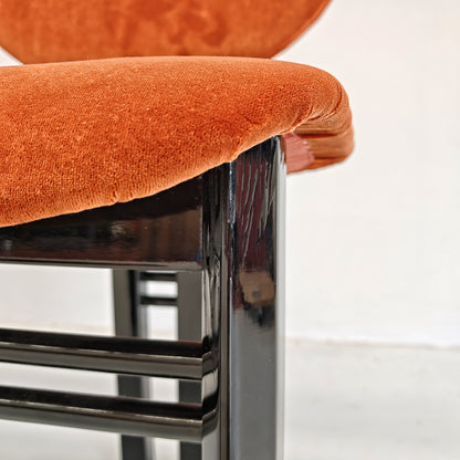 Ensemble de 8 chaises en velours mod. "MED" G. Stoppino et L. Acerbis pour Acerbis, années 1980