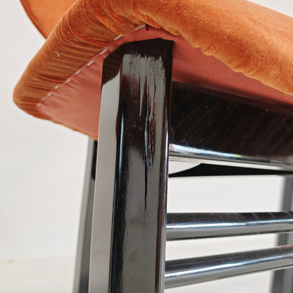 Ensemble de 8 chaises en velours mod. "MED" G. Stoppino et L. Acerbis pour Acerbis, années 1980