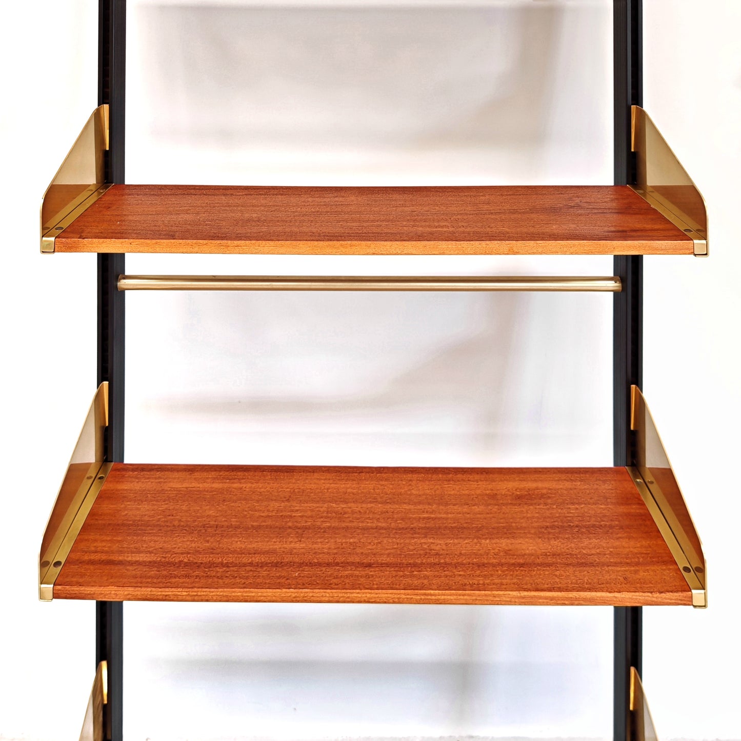 Libreria design vintage legno e ottone anni 60 produzione FEAL  - disponibili 2