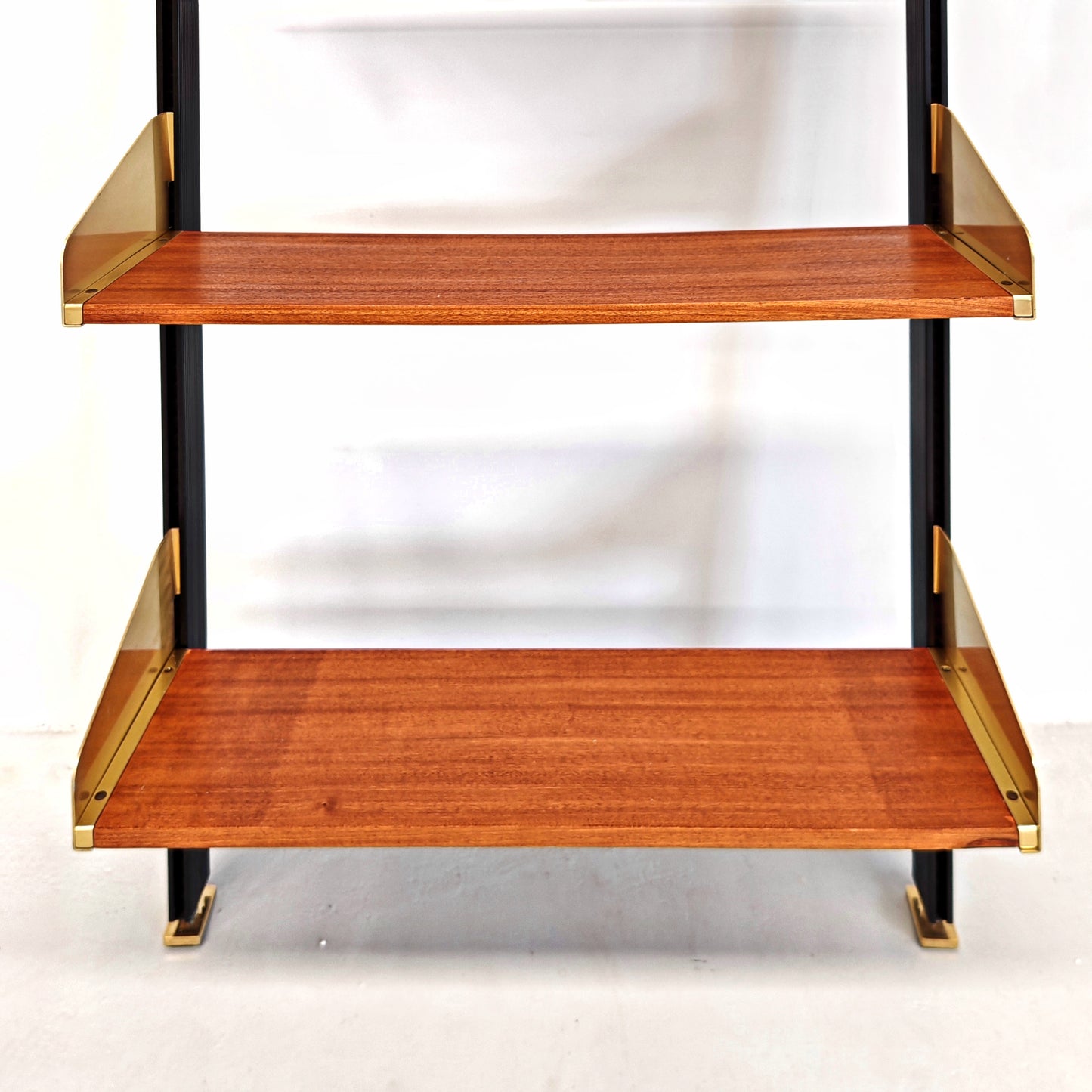 Libreria design vintage legno e ottone anni 60 produzione FEAL  - disponibili 2