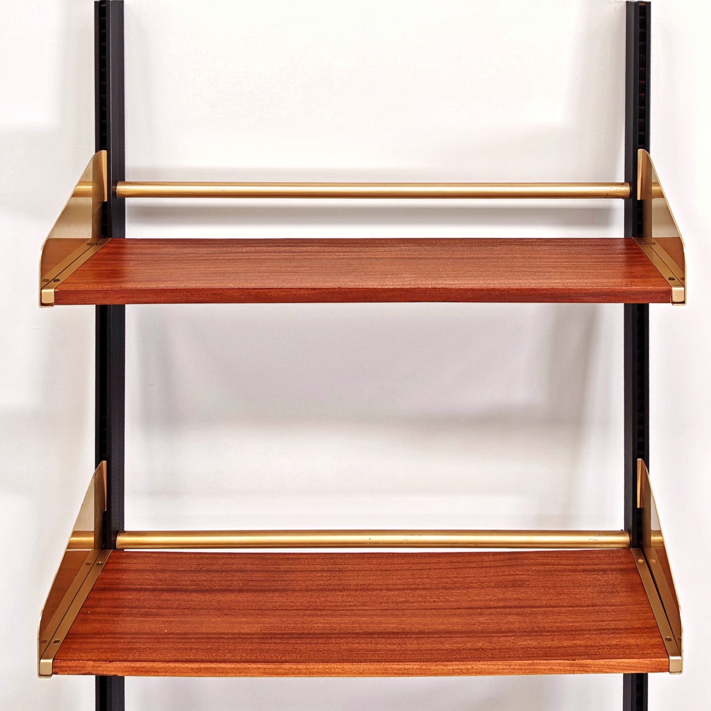 Libreria design vintage legno e ottone anni 60 produzione FEAL  - disponibili 2
