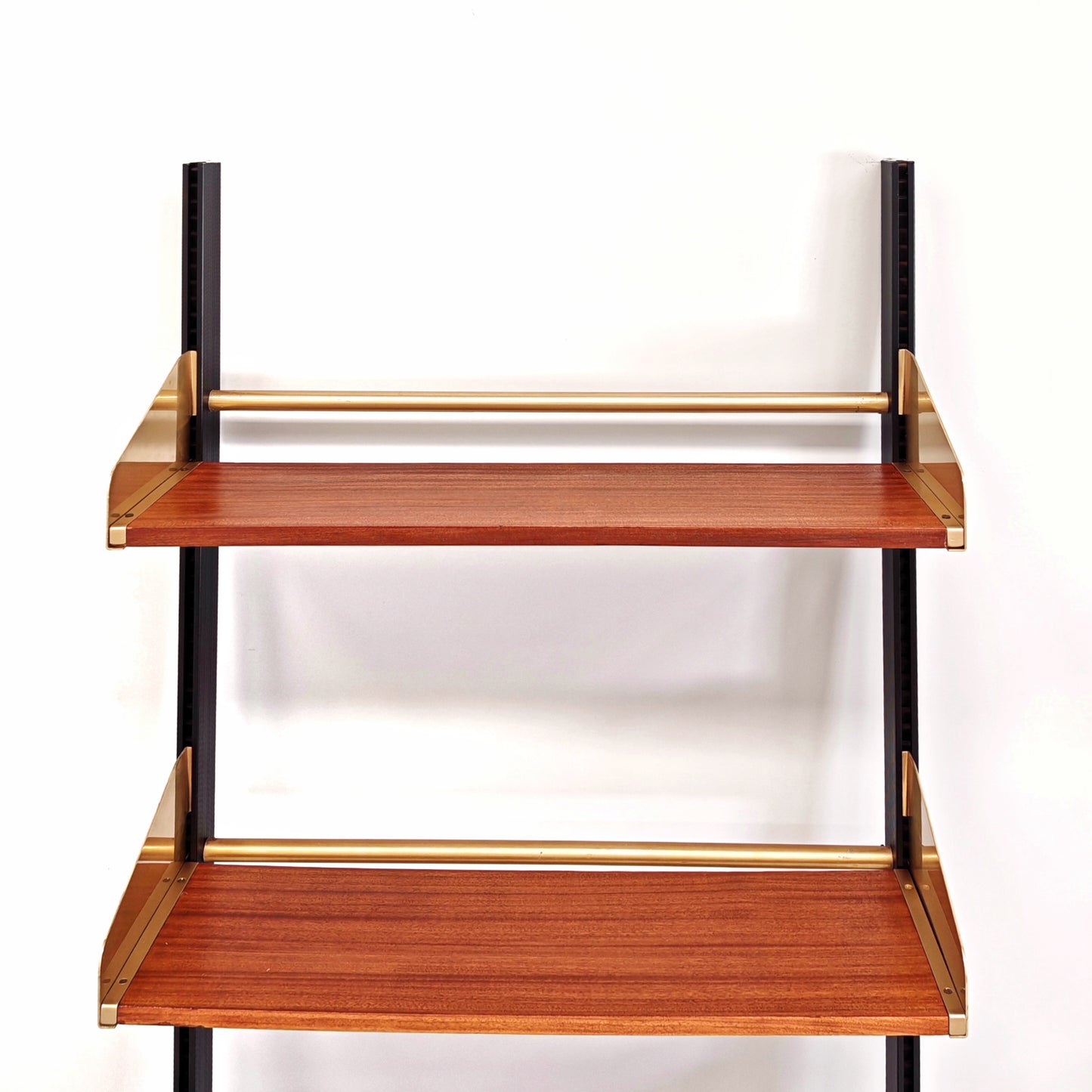 Libreria design vintage legno e ottone anni 60 produzione FEAL  - disponibili 2