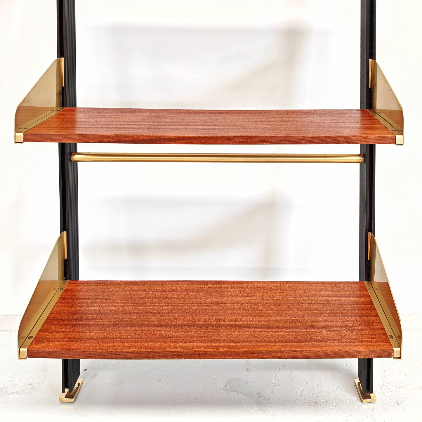 Libreria design vintage legno e ottone anni 60 produzione FEAL  - disponibili 2