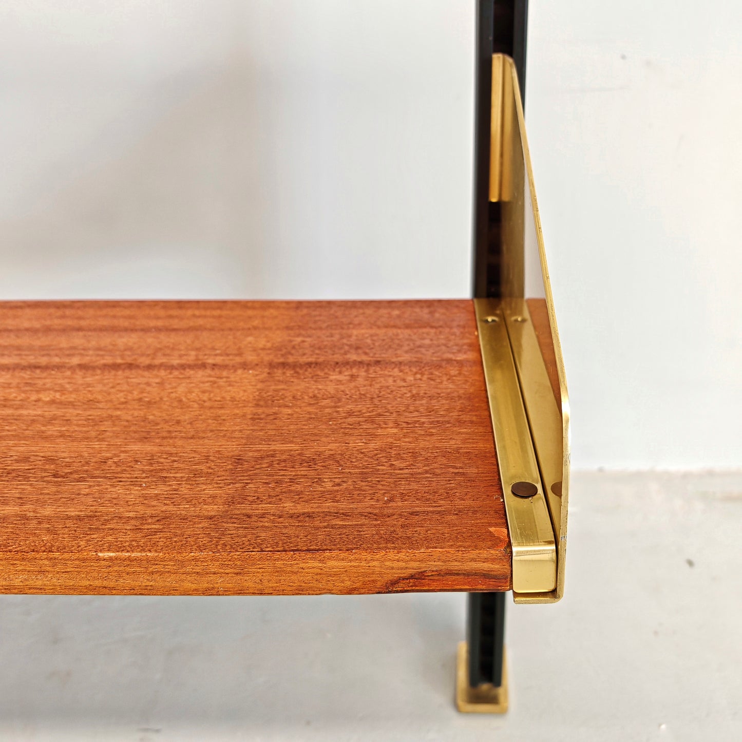 Libreria design vintage legno e ottone anni 60 produzione FEAL  - disponibili 2