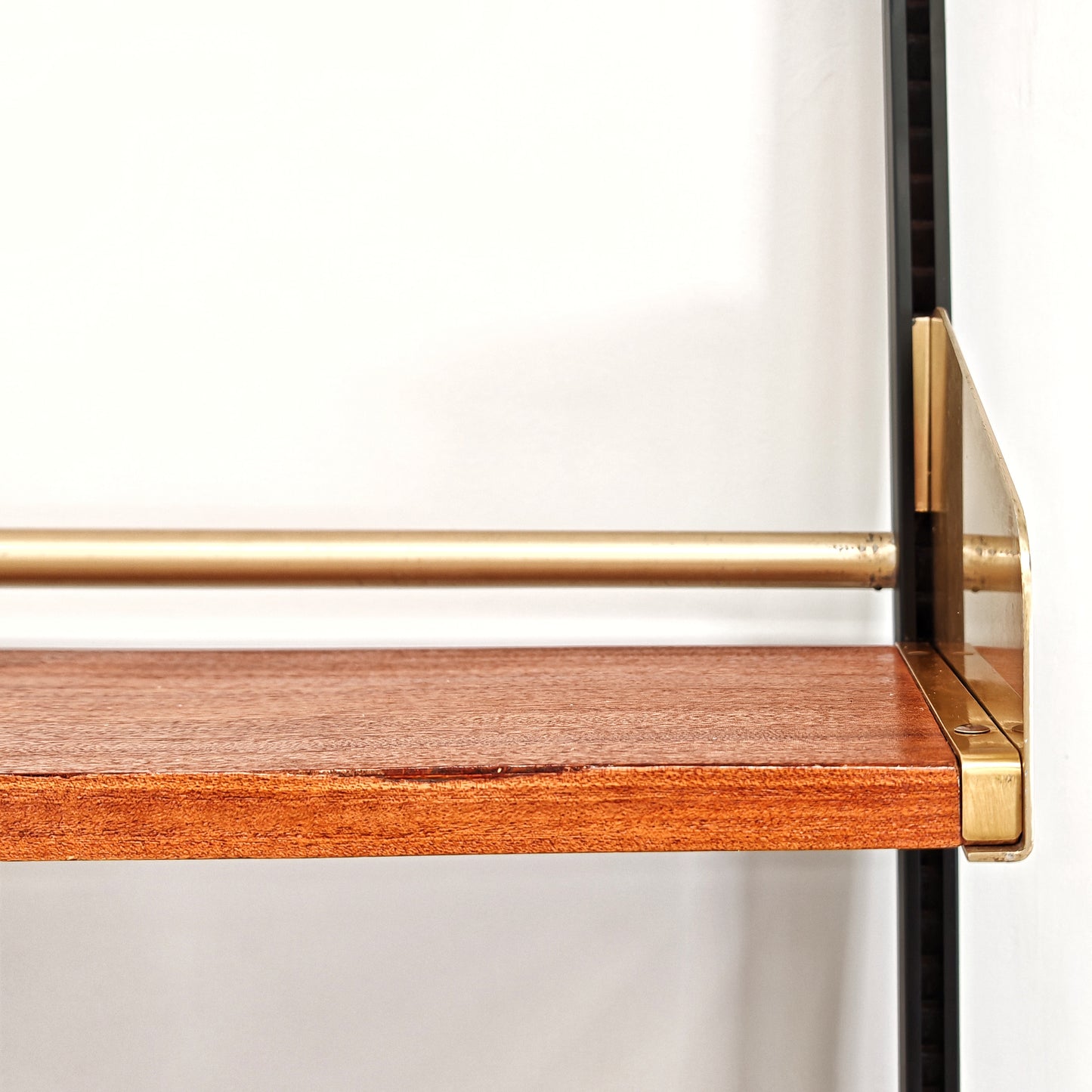 Libreria design vintage legno e ottone anni 60 produzione FEAL  - disponibili 2