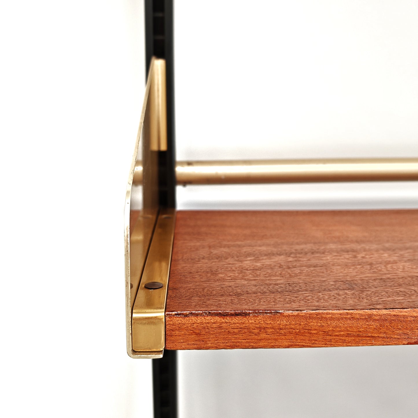 Libreria design vintage legno e ottone anni 60 produzione FEAL  - disponibili 2