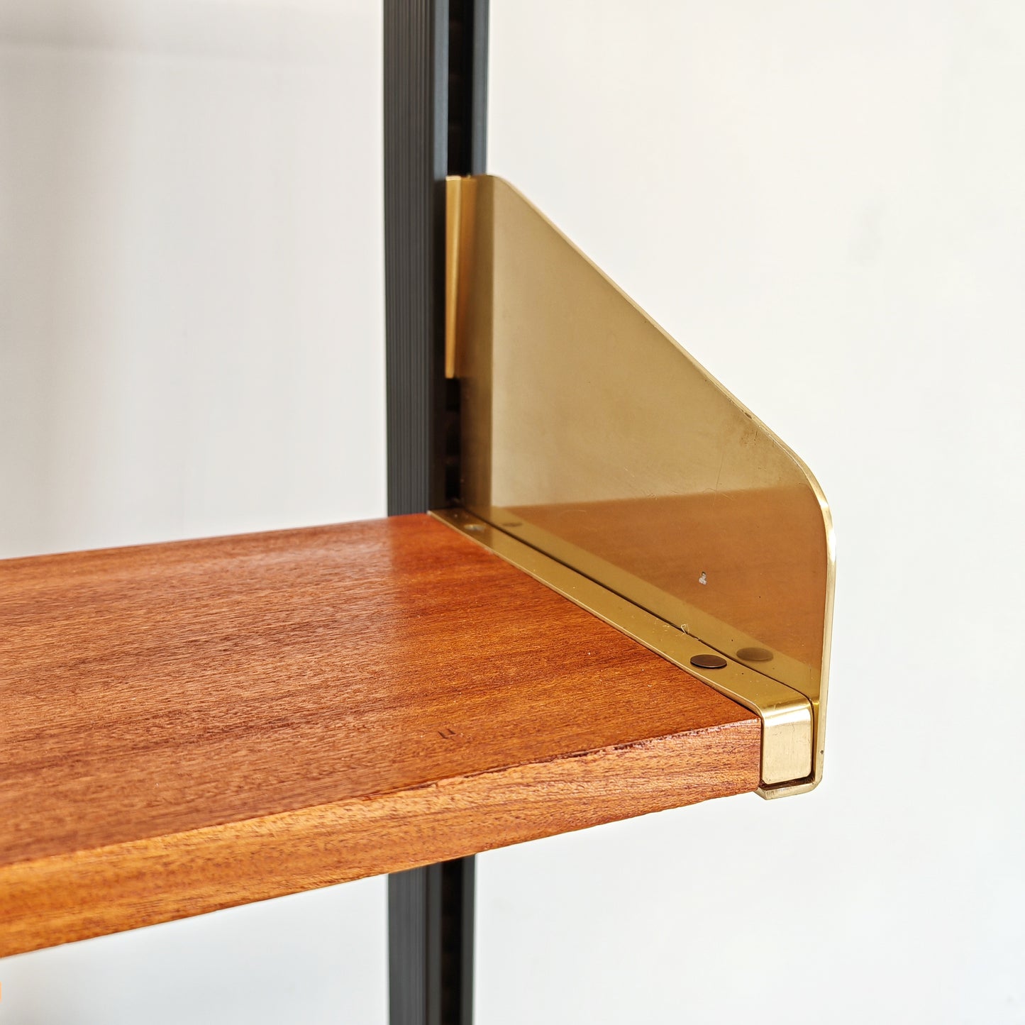 Libreria design vintage legno e ottone anni 60 produzione FEAL  - disponibili 2