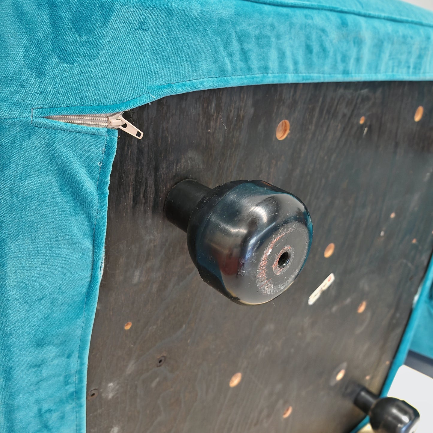 Divano modulare (8) velluto azzurro mod. Fiandra Vico Magistretti per Cassina anni 70/80