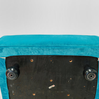 Divano modulare (4) velluto azzurro mod. Fiandra Vico Magistretti per Cassina anni 70/80