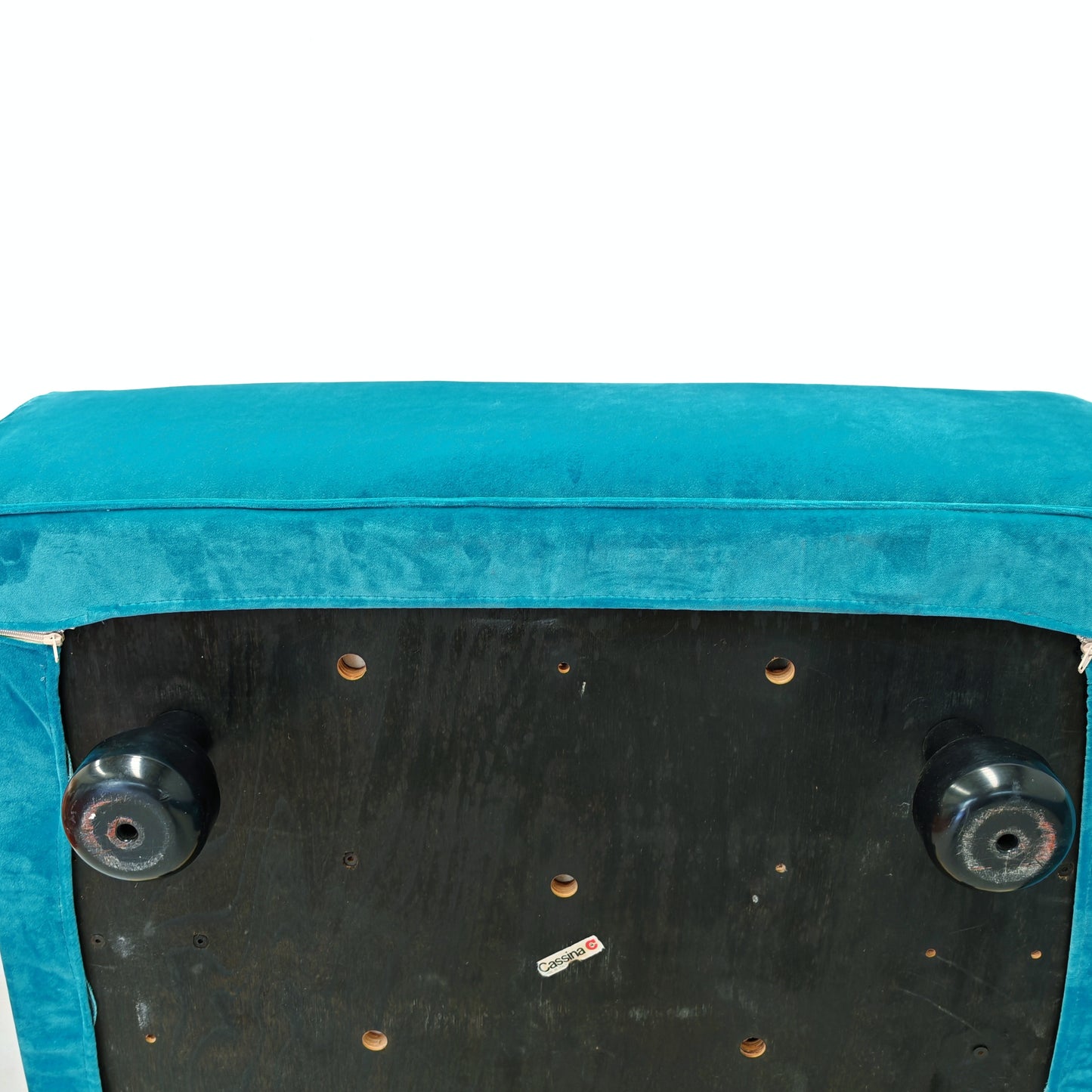 Divano componibile (5) in velluto Azzurro modello Fiandra V. Magistretti per Cassina anni 70/80