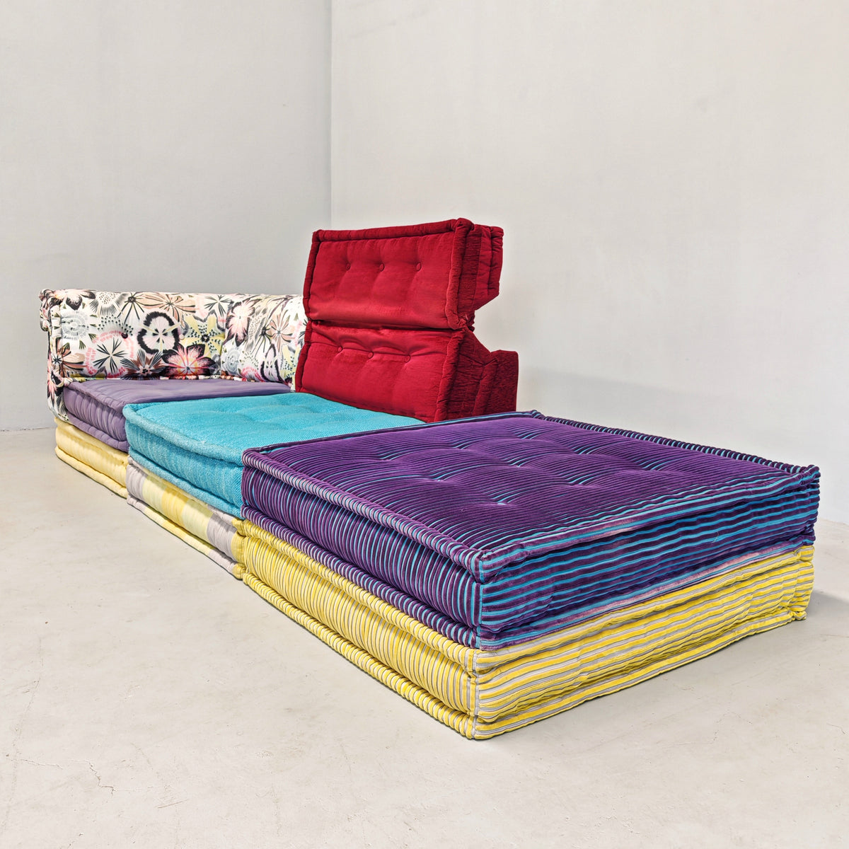 Canapé modulaire Mah Jong par Missoni, H. Hopfer pour Roche Bobois 3 places