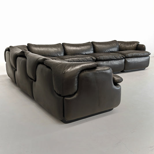 Divano Modulare Confidential Alberto Rosselli per Saporiti anni 70