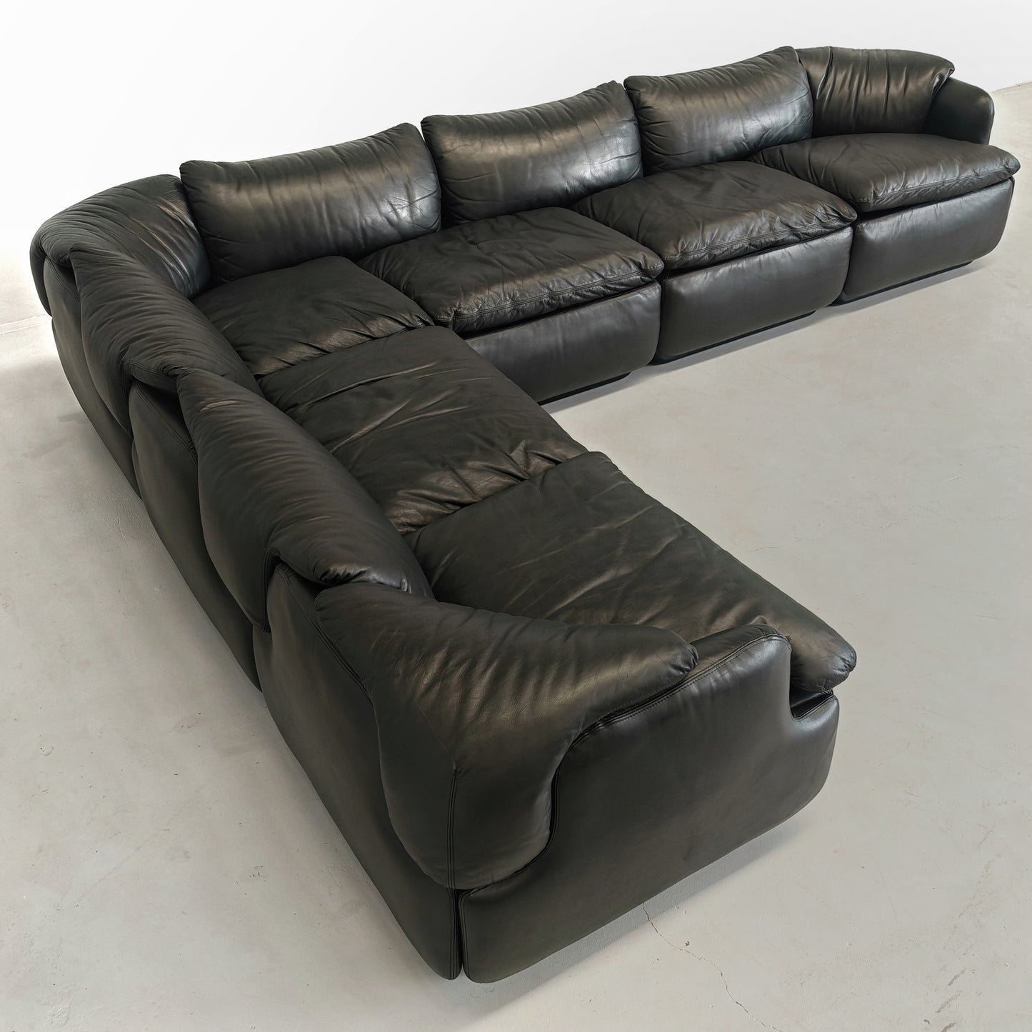 Divano Modulare Confidential Alberto Rosselli per Saporiti anni 70