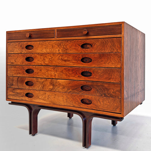 Comò cassettiera in legno G. Frattini per Bernini anni 50