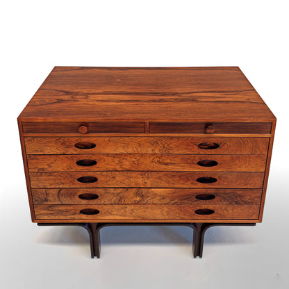 Comò cassettiera in legno G. Frattini per Bernini anni 50