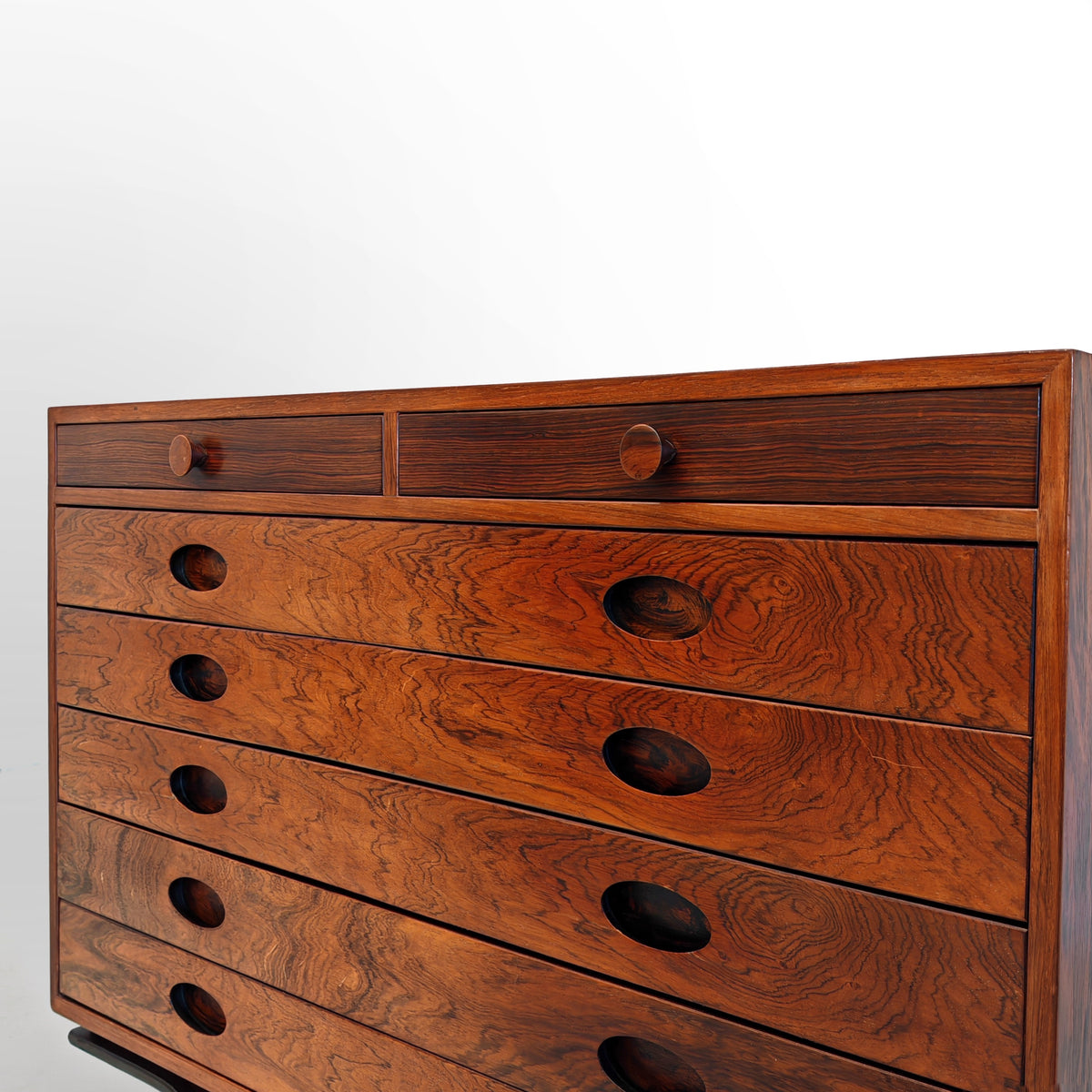 Comò cassettiera in legno G. Frattini per Bernini anni 50