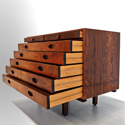 Comò cassettiera in legno G. Frattini per Bernini anni 50