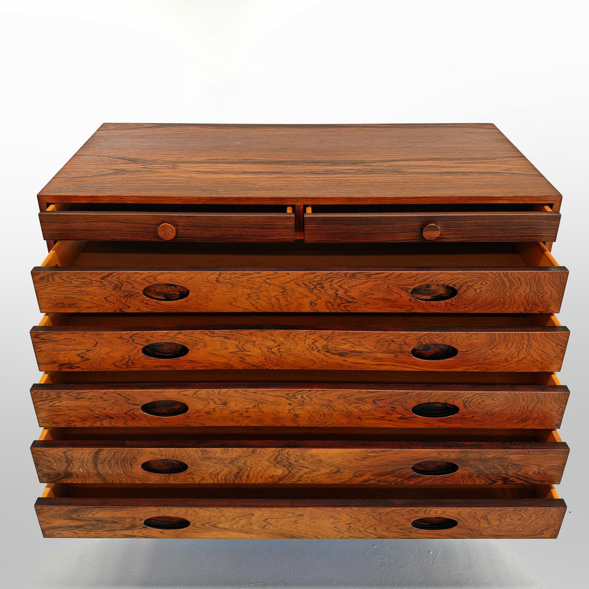 Comò cassettiera in legno G. Frattini per Bernini anni 50