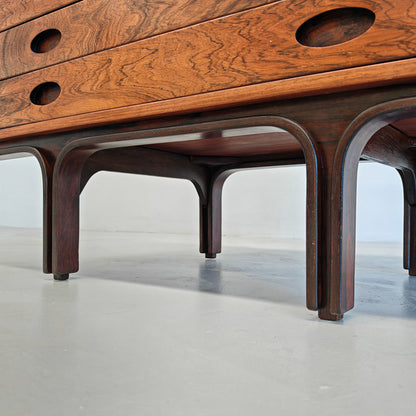 Comò cassettiera in legno G. Frattini per Bernini anni 50