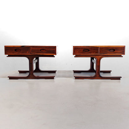 Tables de chevet en bois G. Frattini pour Bernini, années 50