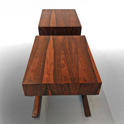 Tables de chevet en bois G. Frattini pour Bernini, années 50