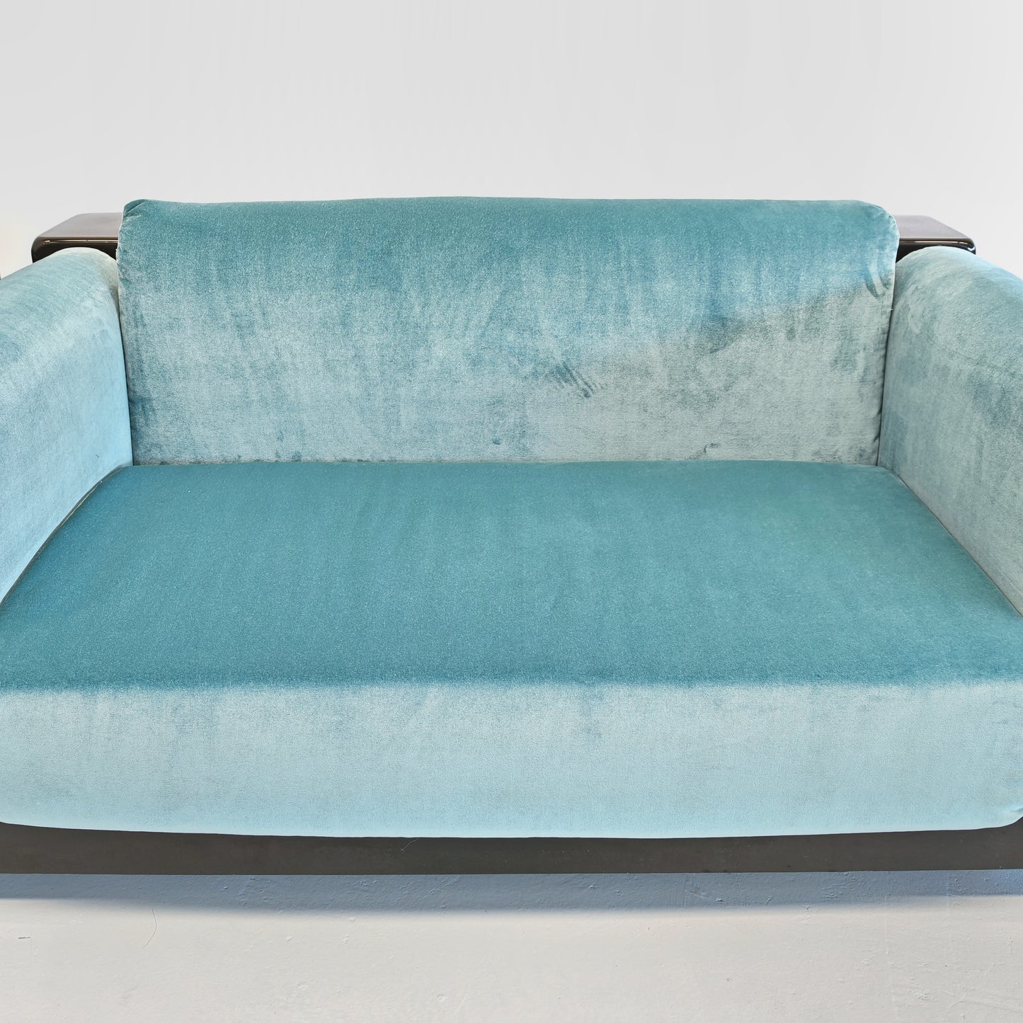 Coppia di poltrone in velluto celeste mod. "Gradual" Cini Boeri per Gavina anni 70