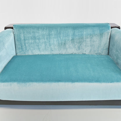 Paire de fauteuils en velours bleu ciel mod. « Gradual » Cini Boeri pour Gavina années 70