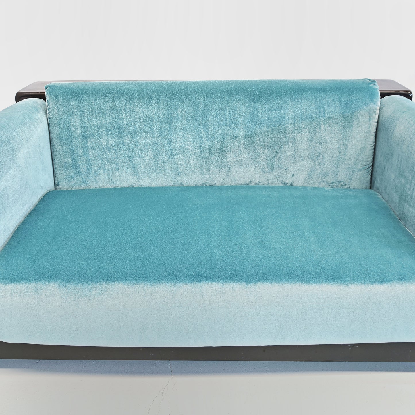 Coppia di poltrone in velluto celeste mod. "Gradual" Cini Boeri per Gavina anni 70